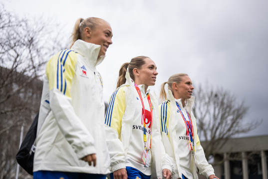 Hanna Bennison, Elin Rubensson and Jonna Andersson of the
