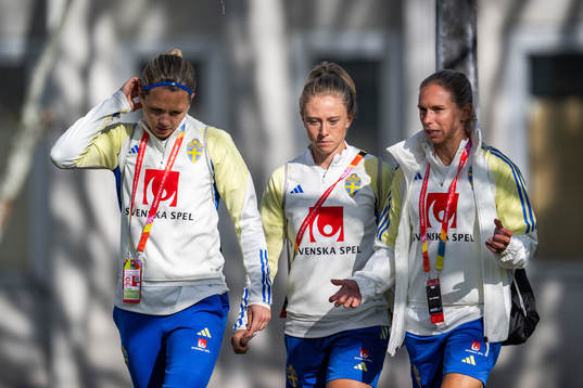 goalkeeper Jennifer Falk, Rebecka Blomqvist and Jonna