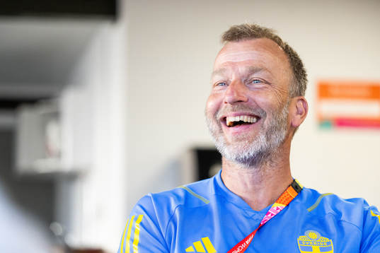 Physiotherapist Pontus Ekblom of the Swedish women's