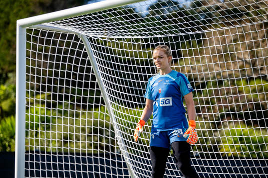 Goalkeeper Guro Pettersen of the Norwegian women’s