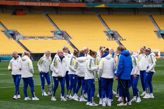 Players of the Swedish women's national football team at a
