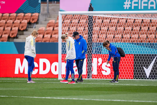 Goalkeeper Tove Enblom, goalkeeper Jennifer Falk and