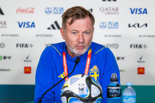 Head coach Peter Gerhardsson of the Swedish women's