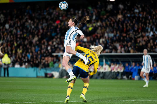 Aldana Cometti of Argentina and Rebecka Blomqvist of Sweden