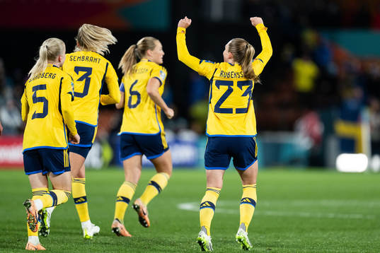 Elin Rubensson of Sweden celebrates