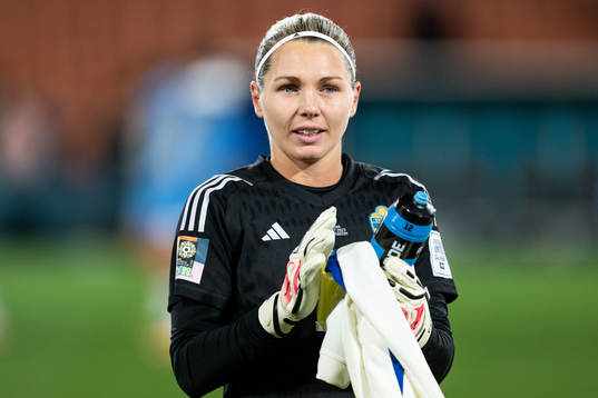 Goalkeeper Jennifer Falk of Sweden
