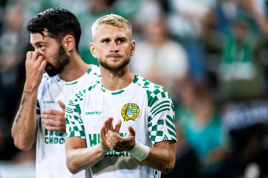 Simon Strand of Hammarby looks dejected