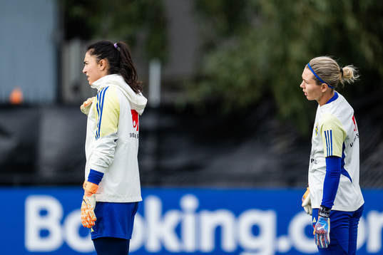 Goalkeeper Zecira Musovic of the Swedish women's national