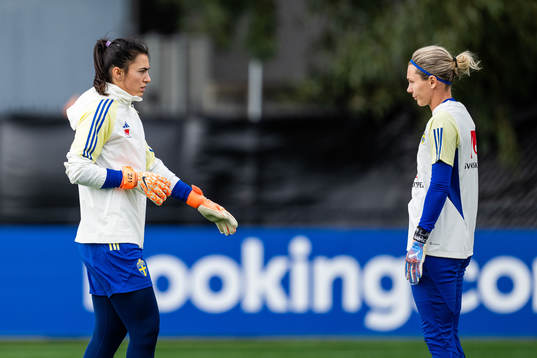 Goalkeeper Zecira Musovic of the Swedish women's national