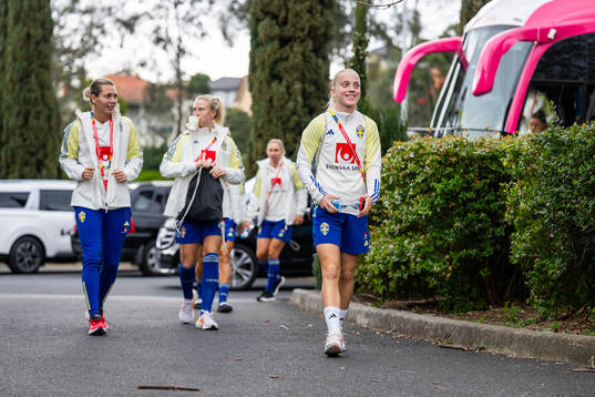 Goalkeeper Jennifer Falk, Rebecka Blomqvist and Anna
