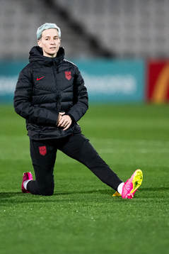 Megan Rapinoe at a training session with the women's