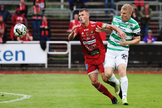 Skövde AIKs Filip Schyberg och Västerås SKs Simon