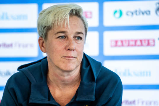 Kajsa Bergqvist, förbundskapten för Sveriges