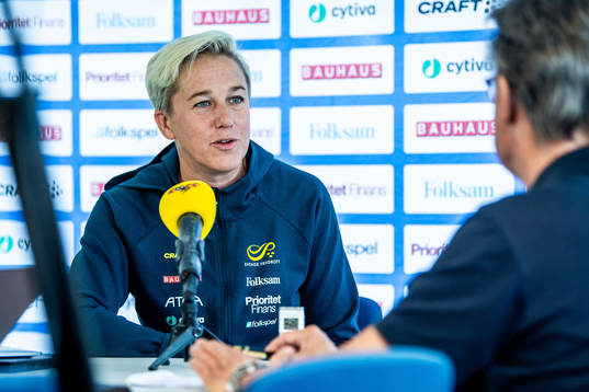 Kajsa Bergqvist, förbundskapten för Sveriges