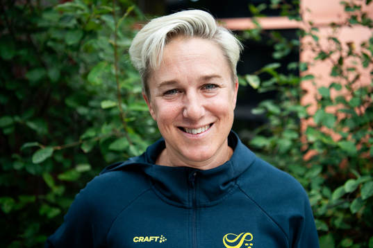 Kajsa Bergqvist, förbundskapten för Sveriges