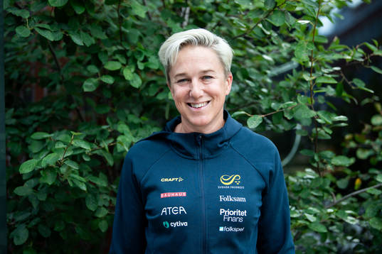 Kajsa Bergqvist, förbundskapten för Sveriges