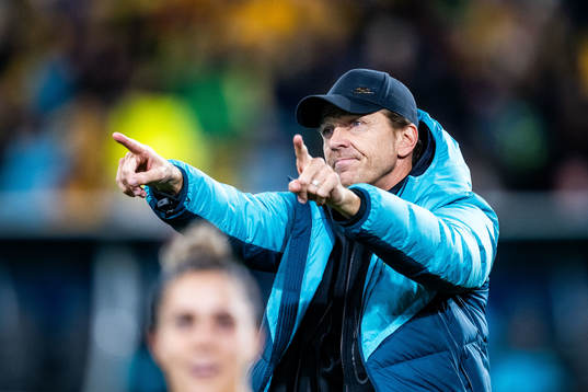 Head coach Tony Gustavsson of Australia celebrates