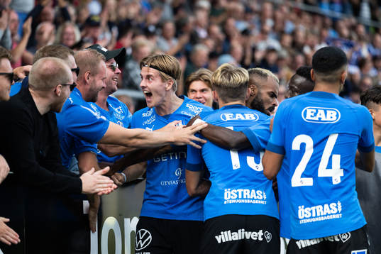 Halmstads Erik Ahlstrand jublar