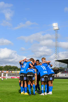 Halmstads spelare jublar