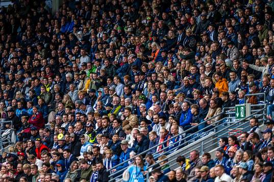 Spectators in the stands