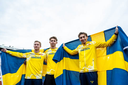 Linus Jönsson, William Asker and Armand Duplantis of