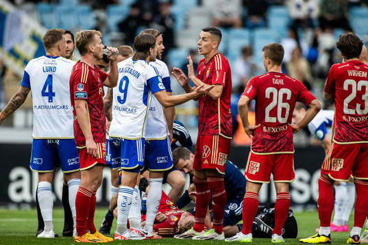 IFK Norrköpings Arnor Traustason och Djurgårdens Haris