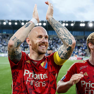 Djurgårdens Magnus Eriksson jublar