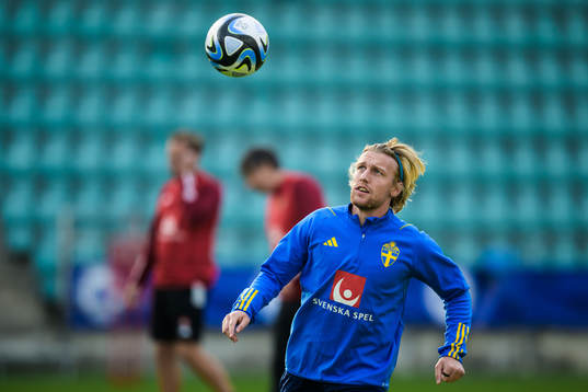 Emil Forsberg of the Swedish national football team at a