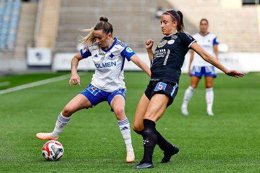 IFK Norrköpings Lisa Johansson och IK Uppsalas Taryn Ries
