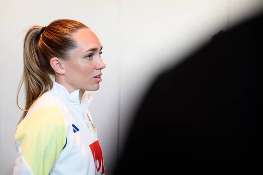 Elin Rubensson is being interviewed