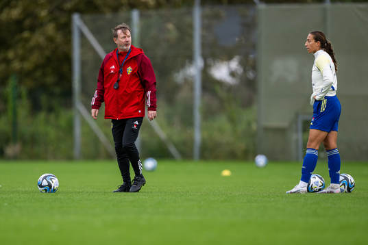 Head coach Peter Gerhardsson and Rosa Kafaji