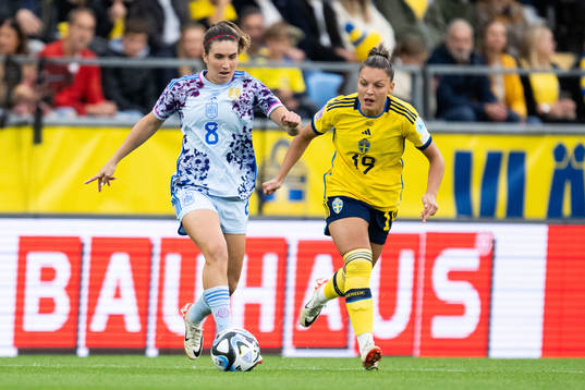 Mariona Caldentey of Spain and Johanna Rytting Kaneryd of