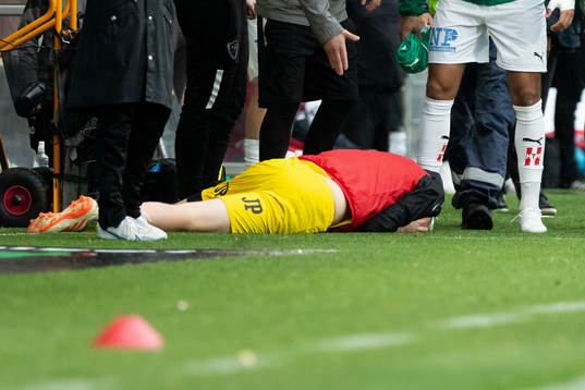 Jönköpings Södras målvakt Alexander Eriksson är skadad