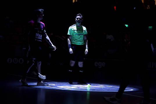 Rickard Wissman innan innebandymatchen i herrarnas SSL