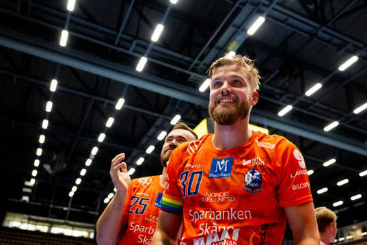 IFK Kristianstads Anton Halén jublar
