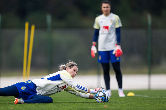 Goalkeeper Jennifer Falk of the Swedish women’s National