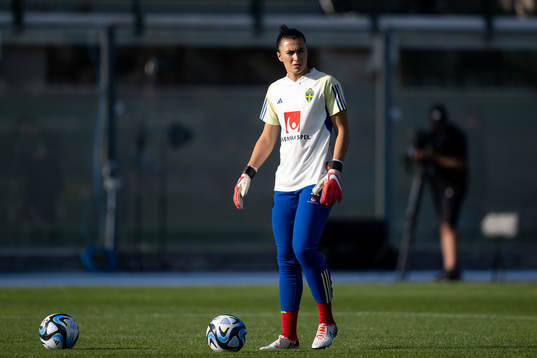 goalkeeper Zecira Musovic of Sweden