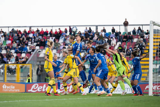 Lina Hurtig and Magdalena Eriksson of Sweden against