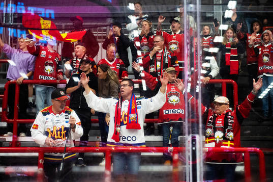 Malmö Redhawks supportar jublar