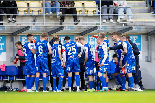 Oddevolds spelare vid ett spelavbrott