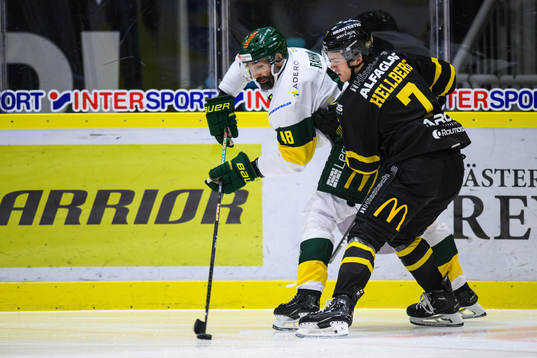 Björklövens Daniel Rahimi och Västerås Hannes Hellberg
