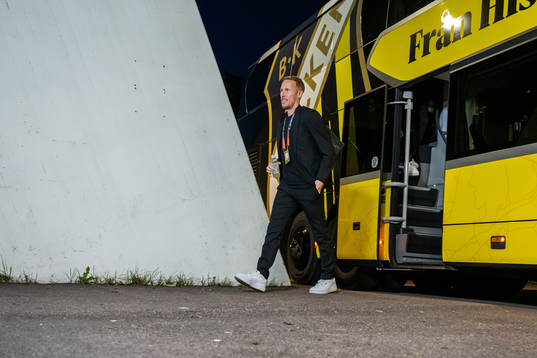 Mikkel Rygaard Jensen of Häcken arrives