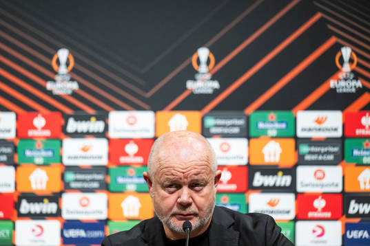 Head coach Per-Mathias Høgmo of Häcken at the press