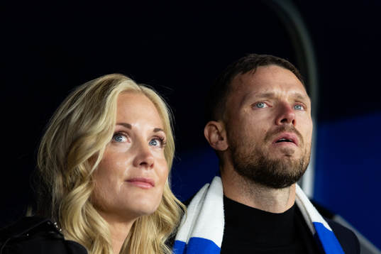 IFK Göteborgs Marcus Berg med sin fru Josefine Ringblom