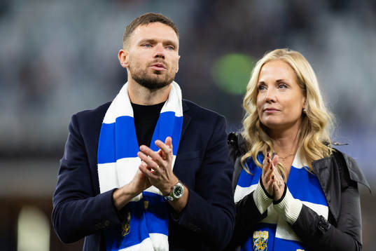IFK Göteborgs Marcus Berg med sin fru Josefine Ringblom