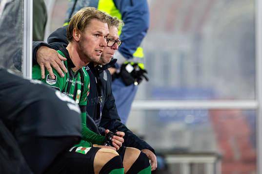 Varbergs Hampus Zackrisson och ordförande Lars Karlsson