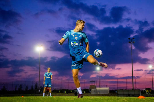Bläddra bland fler bilder av Football, UEFA Euro Qualifier, Norway, training