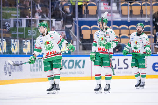 Rögles Valtteri Viljanen, Daniel Zaar och Riley Sheen
