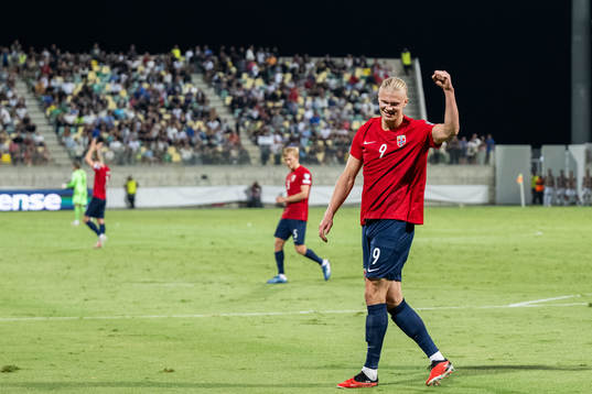 Erling Braut Haaland of Norway celebrates