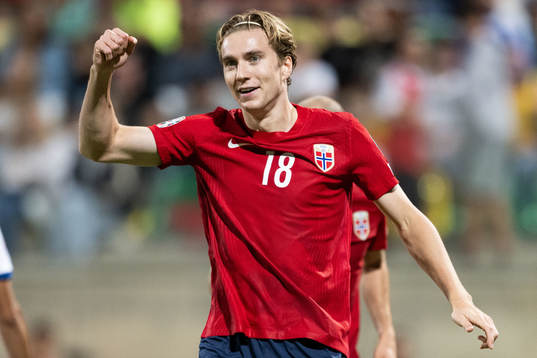 Kristian Thorstvedt of Norway celebrates